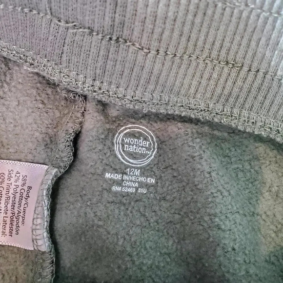 Wonder Nation Toddler Boy Hoodie and Joggers Set 2-Piece Size 12m Green Dino - Picture 8 of 14